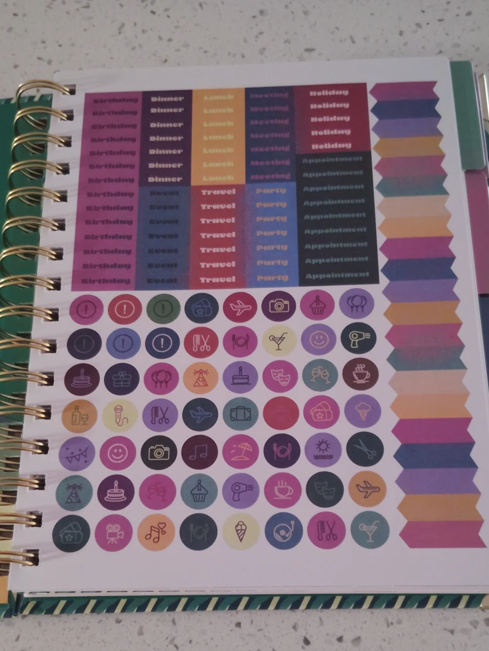 Tabitha Brown for Target Very Good Plans Undated Planner Teal Green Wave